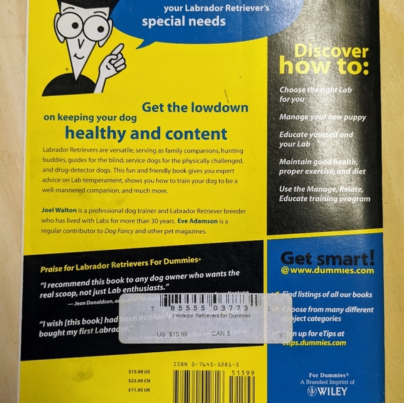 Labrador Retrievers for Dummies Paperback - Picture 2 of 8